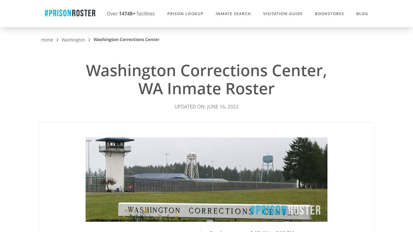 Washington Corrections Center, WA Inmate Roster - Prisonroster
